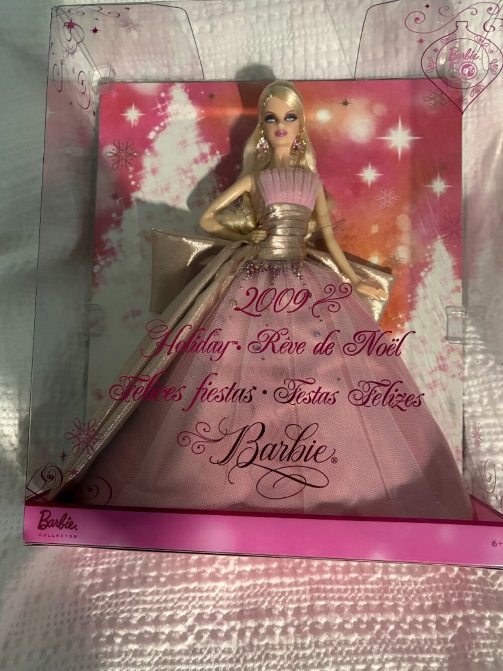 2009 Holiday Barbie Collector Pink Dress NRFB New in Box